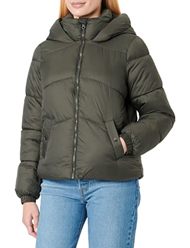 VERO MODA Damen Steppjacke VMUppsala Short Kurzjacke mit Kapuze 10273951 peat S von VERO MODA