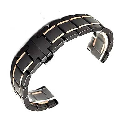 VISIYUBL 22mm 22mm Keramikmix Stahl Fit for Huawei Smart Watch-Band Fit for GT 2. Uhren Armbandband Brand Armband for Samsung S3 S4. Passt for EHREN Magie (Color : 1, Size : 22mm) von VISIYUBL