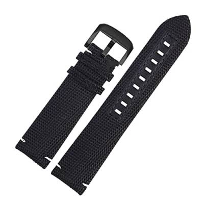 VISIYUBL 22mm Nylon Canvas Uhrengurt Sport wasserdichtes Leder Armband Bandgürtel for Mido Fit for Ozean Fit for Stern M042.430 Accessoires (Color : Black03, Size : 22mm) von VISIYUBL