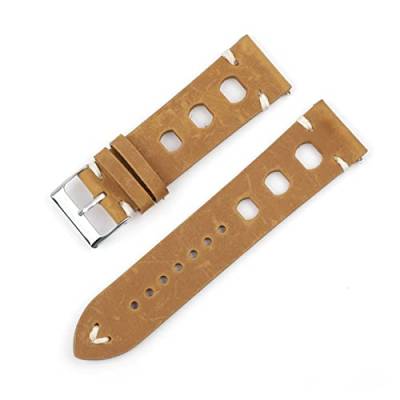 VISIYUBL FRÜHS for BELT BRANCE BRAUN BROWN BRAUEN ERSATZ 18 20 22 24 mm Zubehör KZ3H06. (Color : Yellow Brown, Size : 20mm) von VISIYUBL