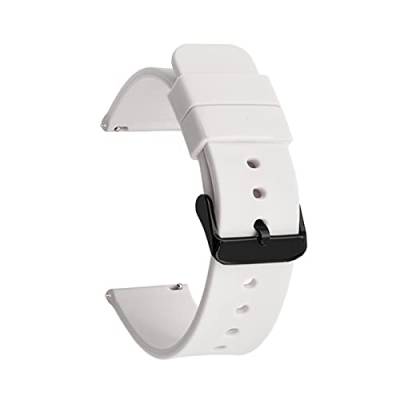 VISIYUBL Sport Silikongurt Armband Armband Anfall for Samsung Fit for Galaxy Fit for aktive 2 Pass (Color : White02, Size : 22mm) von VISIYUBL