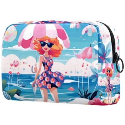 Make up Tasche klein,Make up Reisetasche,Strand Sommer mädchen Meer,Make up Organizer Tasche von VTGHDEEQ