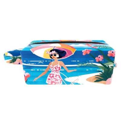 Make up Tasche klein,Make up Reisetasche,Strand Sommer mädchen Meer,Make up Organizer Tasche von VTGHDEEQ