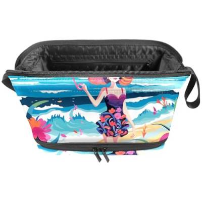 Make up Tasche klein,Make up Reisetasche,Strand Sommer mädchen Meer,Make up Organizer Tasche von VTGHDEEQ