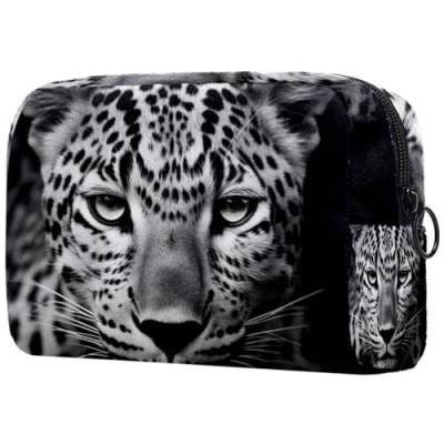 Make up Taschen für Damen,Kulturbeutel für Herren,Tierischer Leopard,Reise Kosmetiktasche von VTGHDEEQ