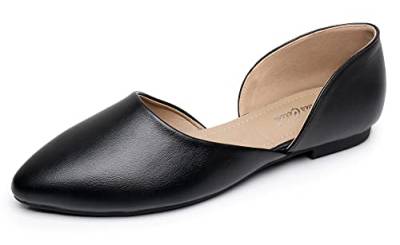 VenusCelia D'Orsay Flacher Schuh für Damen, Schwarz neu, 37.5 EU von VenusCelia