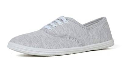 VenusCelia Damen Rainbow Canvas Schnürschuh Sneaker, grau, 37 EU von VenusCelia