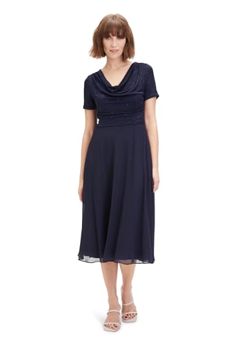 Vera Mont Damen Cocktailkleid im Glitzer-Look Patch Dark Blue/Dark Blue,42 von Vera Mont