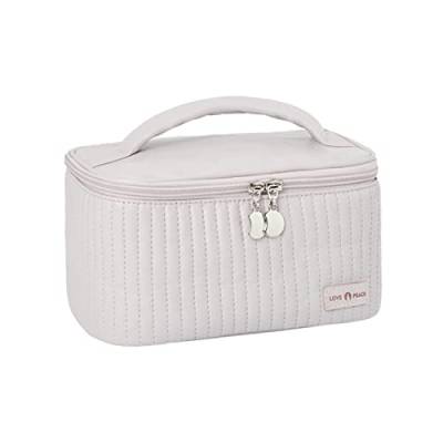 P U Make-up-Tasche, PU, offener Deckel, Kuchenform, Make-up-Tasche, Kosmetiktasche, weiche Farbe, tragbare Make-up-Tasche, Hellviolett, mehrfarbig, 60_x_180_cm von Verdant Touch