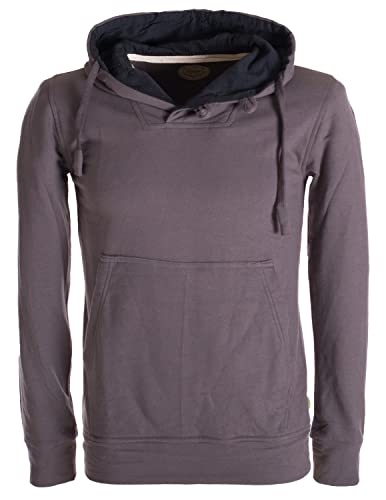 Vishes - Alternative Bekleidung - Herren Sweatshirt aus Baumwollfleece mit Kängurutasche und Kapuze grau 50-52 von Vishes