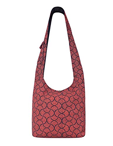 Vishes Unisex Umhängetasche Schultertasche - Tasche zum Umhängen für die Schulter Art deco Druck braun von Vishes