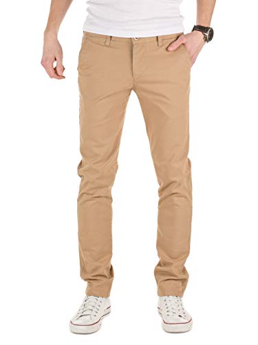 WOTEGA - Beige Chino Herrenhosen 140 - Chinohose - Männer Baumwoll Stoffhose Mit Stretch, Beige (beige Amphora 1319), W29/L34 von WOTEGA