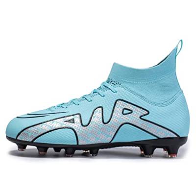 WOWEI Fußballschuhe Herren Fussballschuhe Professionelle High Top Spike Cleats Junge Kinder Outdoor Sport Trainingsschuhe Sportschuhe (6 RT, 37EU) von WOWEI