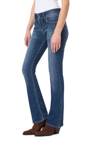 WallFlower Damen Luscious Curvy Bootcut Mid Rise Insta Stretch Juniors (Standard und Plus) Jeans, Magic, 33 Lange von WallFlower