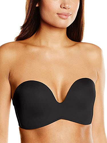 Wonderbra Damen Ultimate Strapless trägerloser BH nahtlos starker Halt Push-Up , Strapless-BHschwarz, 75 H von Wonderbra