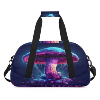 Pilz Galaxy Sternennacht Kinder Duffel Taschen für Mädchen Jungen, Übernachtung Weekender Reisetasche 24L Sport Gym Duffel Bag Praxis Tote Tragetasche, farbe, (24L) UK, Taschen-Organizer von WowPrint