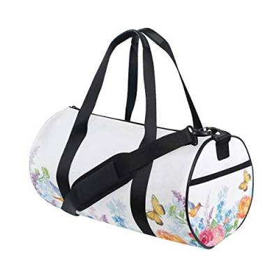 WowPrint Sporttasche, Tier, Schmetterling, Vogel, Blume, wasserdicht, Handtasche, Yoga-Tasche, Schultertasche, Wochenendtasche, Reisetasche, Reisetasche für Erwachsene, Männer, Frauen, Unisex, von WowPrint