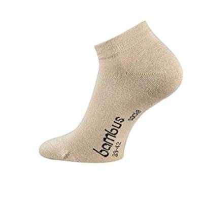 Wowerat 6 Paar Beste Herren Bambus Sneaker Socken Strümpfe schwarz weiß beige (43/46, beige) von Wowerat