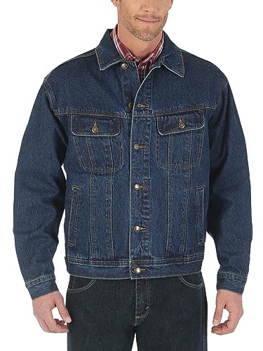 Wrangler Ungefütterte Western-Jeansjacke für Herren, Antikes Indigo, L von Wrangler