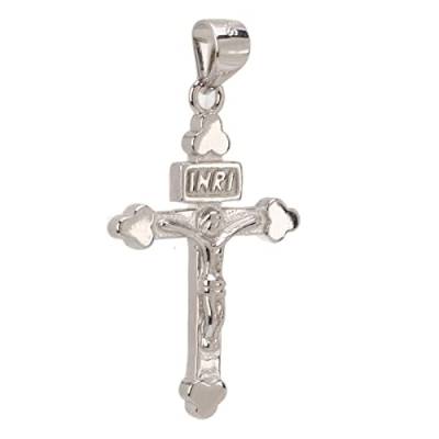 XHTLLO S925 Sterling Silber Kruzifix-Anhänger, Einfache Mode INRI Jesus Intersect Halskette, Elegante Dekoration Für Männer Und Frauen Für Religiöse Überzeugungen von XHTLLO