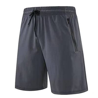 Sport Shorts Herren Herren Shorts Sommer Kurze Sporthose Herren Mit Tunnelzug Reißverschlusstasche Sommerhosen Kurze Hosen Männer Atmungsaktiv Sweatshort Trainingsshorts Laufshorts Jogging von Xiangdanful