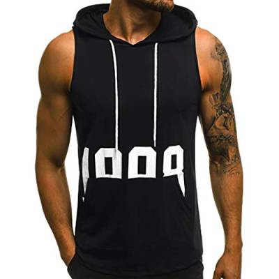 Xiangdanful Tank Top Pullove Herren Sommer Sport Fitness Stringer Gym Trägershirts T-shirt Jogging Ärmellos Hoodie Muskelshirt Slim Fit Tanktops Männer Tankshirt Unterhemd Achselshirt Laufshirt von Xiangdanful