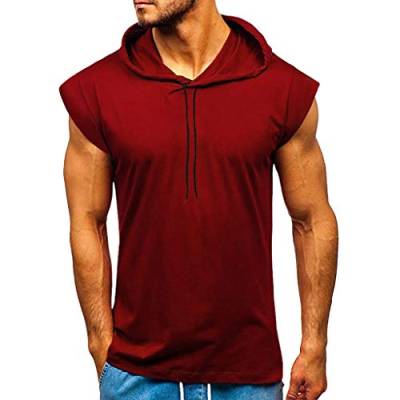 Xiangdanful Tank Top Pullove Herren Sommer Sport Fitness Stringer Gym Trägershirts T-shirt Jogging Ärmellos Hoodie Muskelshirt Slim Fit Tanktops Männer Tankshirt Unterhemd Achselshirt Laufshirt von Xiangdanful