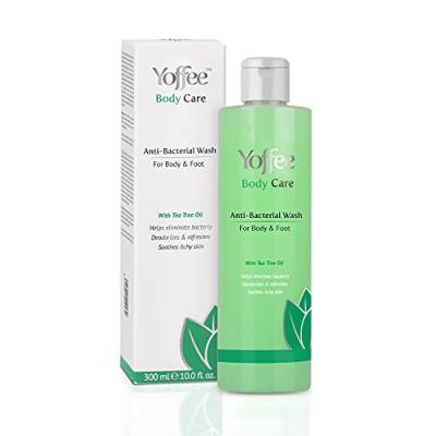 Yoffee AntiBacterial Body Wash, Teebaumöl Duschgel, Vegan natürliches Teebaumöl & Kokosnussöl, Für Männer & Frauen, Beseitigt Körpergeruch, Juckreiz & Hautirritationen, 300ml von YOFFEE