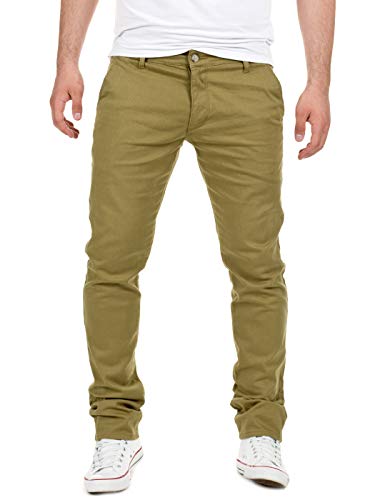 Yazubi Chino Hose Herren Dustin - Männer Chinohose by Yzb Jeans - Baumwoll Chinojeans, Grün (Dusky Green 4R170517), W36/L30 von Yazubi