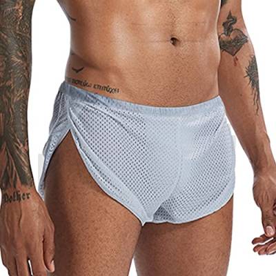 Ychnaim Herren Laufshorts mit großen geteilten Seiten Color Hellgrau Size M von Ychnaim