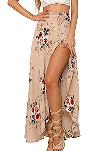 Yonala Maxi-Rock für Damen, Boho-Stil, mit Blumenmuster - - X-Groß von Yonala