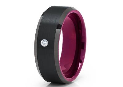 8mm Ehering, Lila Ehering, Hochzeitsring, Verlobungsring, Verlobungsring, 6mm Ring, Unikat Ehering von YorksJewelryDesign