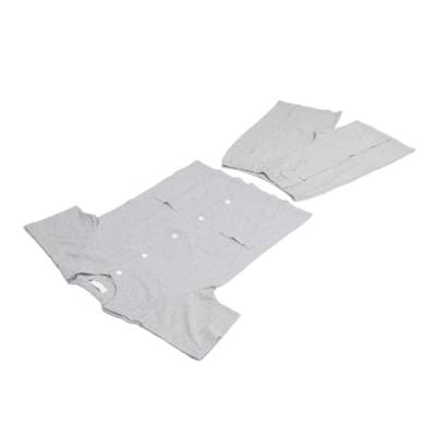 Abreißbares Hemd-Hosen-Set mit Druckknopf, Baumwolle mit Elastischem Bund, Seitentasche für ältere, Behinderte und Schwangere Frauen (XL) von ZJchao
