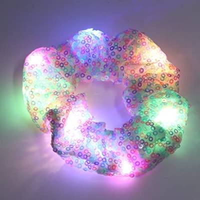ZJchao 5 LED-Haargummis, Elastische, Mehrfarbige Licht-Stirnbänder, für Neon-Party, Karneval, Hochzeit, Weihnachtsfeier, Damen-Neon-Kopfbedeckung, Halloween, Weihnachten, von ZJchao