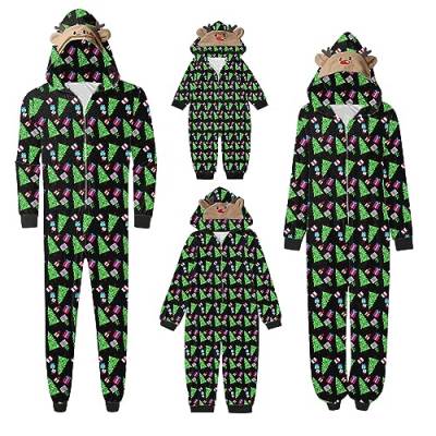 ZZHZGZ Jumpsuit Familie Pyjama Set kuschelige Schlafoverall Nachtwäsche Flanell Onesie Anzug Herren Damen Pet Tier Anzug Einteiler Overall Winter Weihnachten (Klein, 03, 7-8 Jahre) von ZZHZGZ