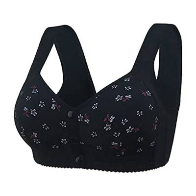 ZhungZaoh BH Mit Vorderverschluss Ohne BüGel Vorne Offen Schnalle Klassische Soft-BH Sport BH Bustier Nahtlos Damen GroßE BrüSte Schlaf BH TäGlicher BH von ZhungZaoh