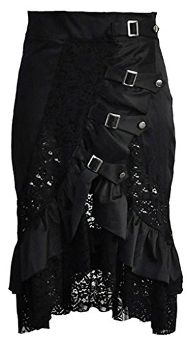 Zooma Damen Sexy Korsett Bustier aus Spitze mit Rock aus Tüll, floral, Mieder Kostüm Gothic, 8358., L von Zooma