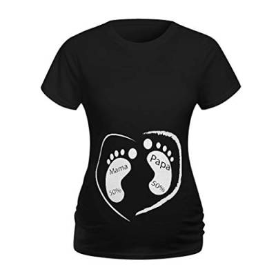 Schwangerschaftshose Umstandsmode Kleid Festlich Stillshirt Umstandstop T-Shirt Überlagertes Design Umstandsshirt Schwangerschaft Kleidung Mutterschafts Kurzarm Shi Umstandskleid Sommer ps694 von Zshosam