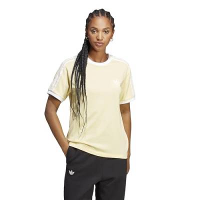 adidas Originals Damen T-Shirt Übergröße 3-Streifen, Fast gelb, Groß von adidas Originals