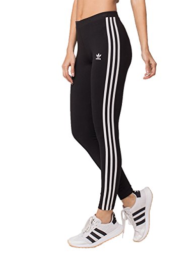 adidas Originals Women's 3-Stripes Leggings, Black/Trefoil Stripe, Large (US Size) (US Size) von adidas Originals