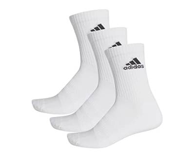 adidas CUSHIONED CREW Tennissocken Sportsocken Damen Herren Unisex 12 Paar, Farbe:White, Socken & Strümpfe:40-42 von adidas