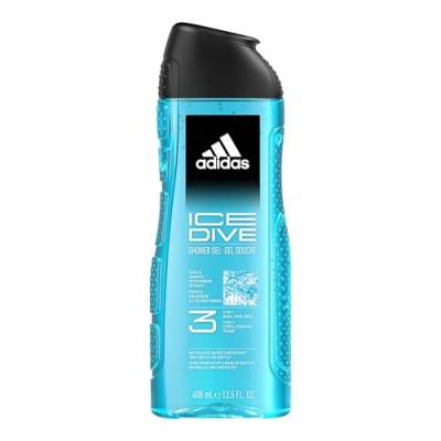 adidas 3in1 Ice Dive Duschgel für ihn, mit aquatisch-frischem Duft, 400 ml von adidas