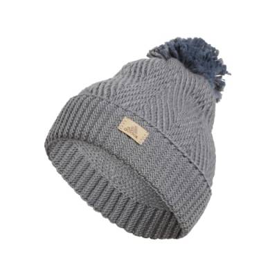 adidas Damen Twilight Ballie Pom Beanie, Heather Grey/Onix Grey, Einheitsgröße von adidas