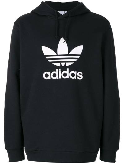 adidas Kapuzenpullover mit Logo-Print - Schwarz von adidas