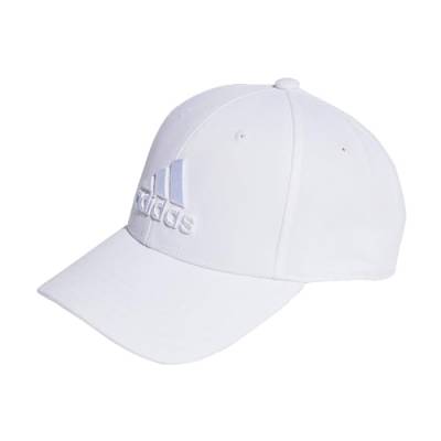 adidas Unisex Big Tonal Logo Baseball Cap Baseballkappe, White, One Size 58cm von adidas