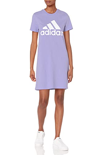 adidas Women's Essentials Logo Dress, Light Purple/White, X-Large von adidas