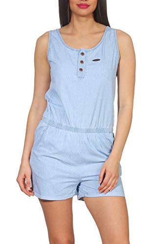 ALIFE and Kickin Jolie Jumpsuit Damen Light Denim Circles XL von alife & kickin