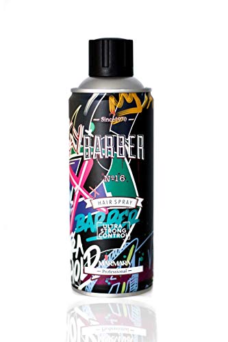 BARBER MARMARA Hair Spray Nr.16 Strong Hold Extra Volumen 400ml Haarspray Friseurbedarf Haar Styling für alle Haartypen Hairspray für Damen und Herren Ultra Strong Hold Control von barber marmara