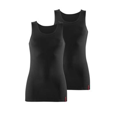 bruno banani Damen Shirt Sensitive Comfort (2 Stück) schwarz, S von bruno banani