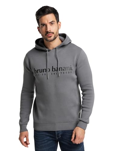 bruno banani Strickpullover mit Kapuze Anthrazit/Melange L von bruno banani